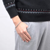 925 Sterling Silver Rope Chain Bracelet 5MM 17-20CM Bangle for Men & Boys