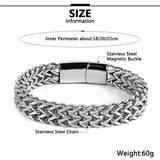 Men 316 Stainless Steel Wide Chain Bracelet Bangle