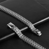 Men 316 Stainless Steel Wide Chain Bracelet Bangle