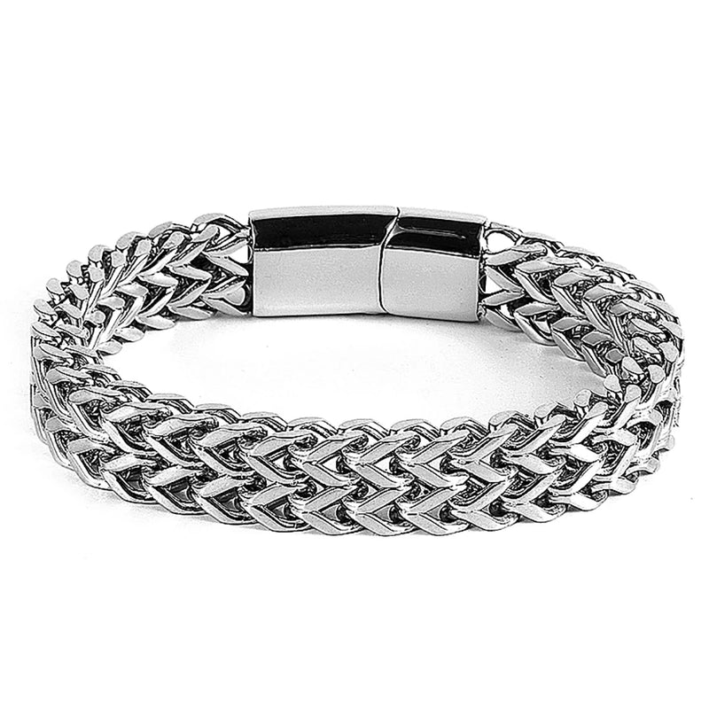 Men 316 Stainless Steel Wide Chain Bracelet Bangle