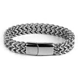 Men 316 Stainless Steel Wide Chain Bracelet Bangle