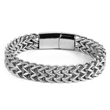 Men 316 Stainless Steel Wide Chain Bracelet Bangle