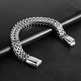 Men 316 Stainless Steel Wide Chain Bracelet Bangle