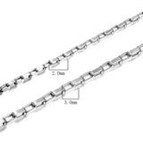 Men Women Couple Matching Titanium Steel Chain Necklace