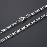 Men Women Couple Matching Titanium Steel Chain Necklace
