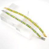Men Bead Bracelet Gold-Plated Engraved Name Steel Stainless Bangle