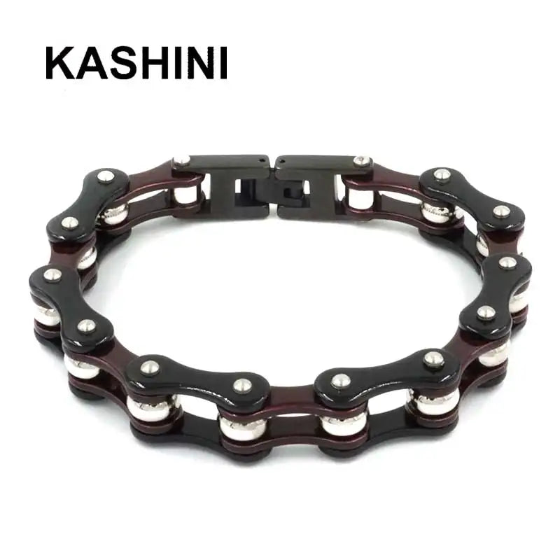 Motorcycle Biker Bicycle Chain Link Bracelet Stainless Steel Punk Jewelry