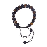 Men Bracelets Hematite Tiger Eye Double Layer Row Bracelets