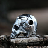 Men Broken Head Skull Chain Necklace Hip Hop Jewelry Gothic Skull Pendant