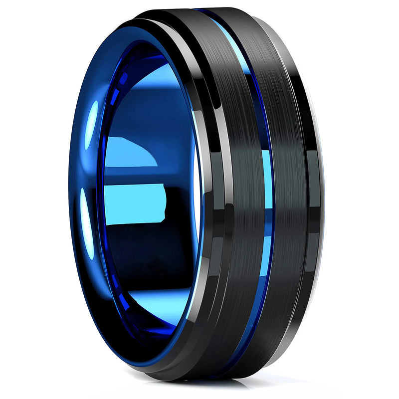 Men Titanium Steel Celtic Dragon Rings Inlay Carbon Fiber Rings For Men Wedding