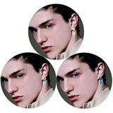 Gold-Plated Cross Earrings Hip Hop Studs