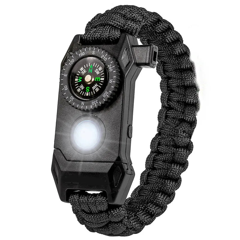 Outdoor LED Light Survival Umbrella Rope SOS Bracelet