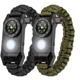 Outdoor LED Light Survival Umbrella Rope SOS Bracelet