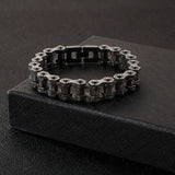 Retro Engine Bike Chain Steel Bracelet for Men