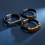 Retro Engine Bike Stainless Steel Bracelet