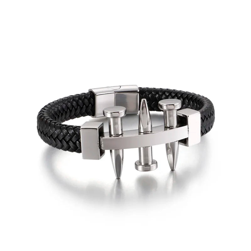 Men's Silver Titanium Steel Bracelet