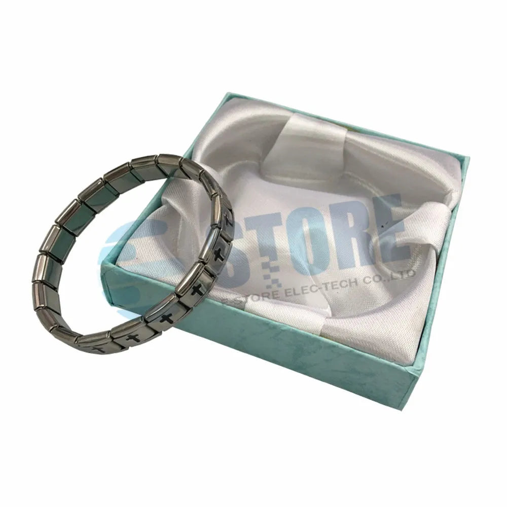 Men Steel Bracelets with Cross Vintage Wristband 2pcs/lot