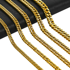 Men's Stainless Steel Cuban Chain Choker Necklace