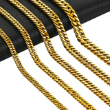 Men's Stainless Steel Cuban Chain Choker Necklace