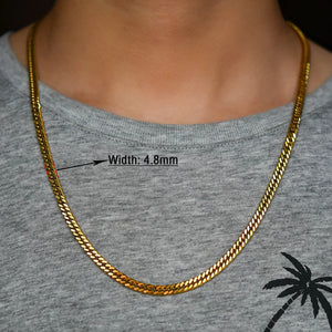 Men's Stainless Steel Cuban Chain Choker Necklace