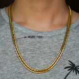Men's Stainless Steel Cuban Chain Choker Necklace