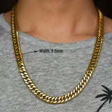 Men's Stainless Steel Cuban Chain Choker Necklace