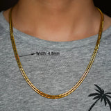 Men's Stainless Steel Cuban Chain Choker Necklace