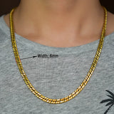Men's Stainless Steel Cuban Chain Choker Necklace