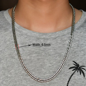 Men's Stainless Steel Gold/Silver Cuban Chain Choker Necklace