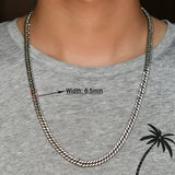 Men's Stainless Steel Gold/Silver Cuban Chain Choker Necklace
