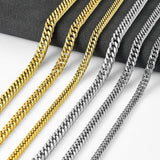 Men's Stainless Steel Gold/Silver Cuban Chain Choker Necklace