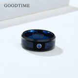 Tungsten Carbide Ring Zircon 8MM Wedding Party Jewelry