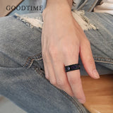 Tungsten Carbide Ring Zircon 8MM Wedding Party Jewelry