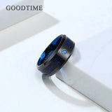 Tungsten Carbide Ring Zircon 8MM Wedding Party Jewelry