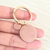 Personalized Men Women Jewelry Keyring Engraved Name Date Gift For Couples