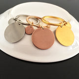 Personalized Men Women Jewelry Keyring Engraved Name Date Gift For Couples