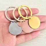 Personalized Men Women Jewelry Keyring Engraved Name Date Gift For Couples