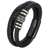 Men Woven Leather Wrap Bracelets Multilayer Braided Rope Bracelet