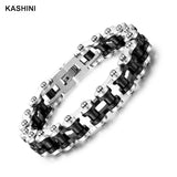 Men's Chain Bracelets Biker Motorcycle Stainless Steel Jewelry