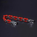 Men's Red Motorcycle Chain Link Bracelet Stainless Steel Punk Jewelry