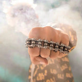 Men's Stainless Steel Chain Link Bracelet Punk Biker Motorcycle Jewelry