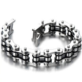Men's Stainless Steel Chain Link Bracelet Punk Biker Motorcycle Jewelry