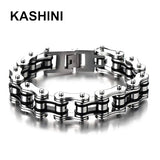 Men's Stainless Steel Chain Link Bracelet Punk Biker Motorcycle Jewelry