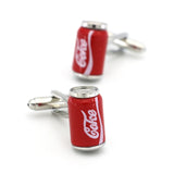 Men's Cola Can Cuff Links Copper Red