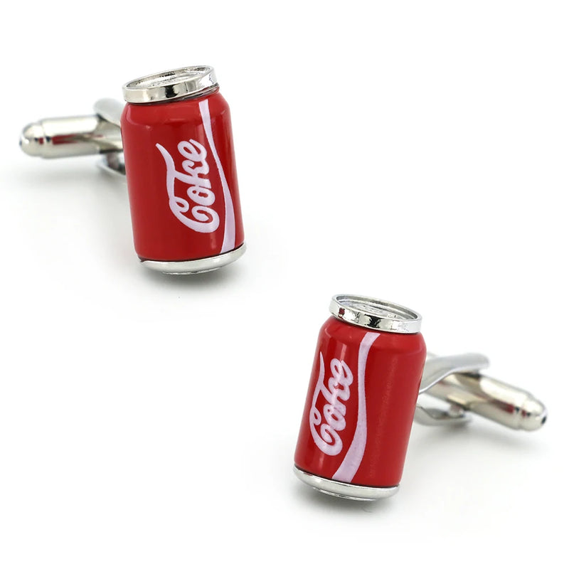 Men's Cola Can Cuff Links Copper Red