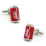Men's Cola Can Cuff Links Copper Red