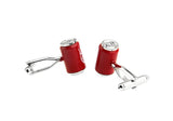 Men's Cola Can Cuff Links Copper Red