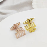 Men's French Shirt Cufflinks Vulgar Symbol Stainless Steel Jewelry