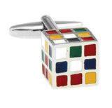 Men's Magical Cube Cuff Links Copper Material Multi-Color