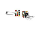Men's Magical Cube Cuff Links Copper Material Multi-Color